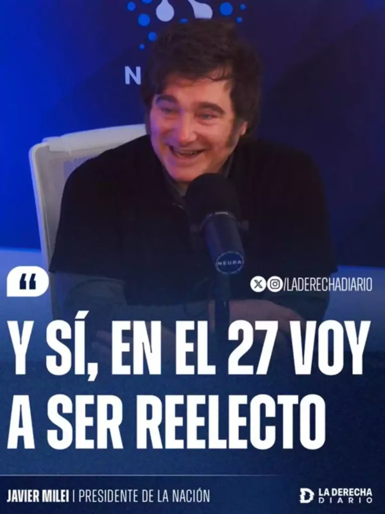 Javier Milei en vivo por Neura: 'En el 2027 voy a ser reelecto'