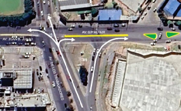 Cambios y nueva opción de giro en el semáforo de avenidas Juan B. Justo y de los Trabajadores